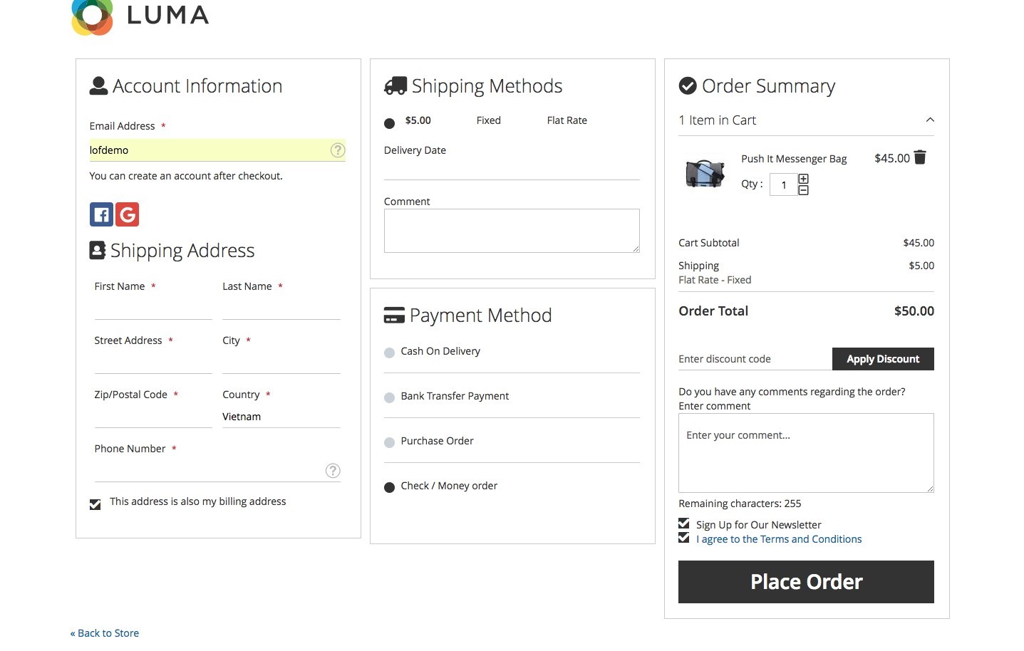 magento 2 one step checkout