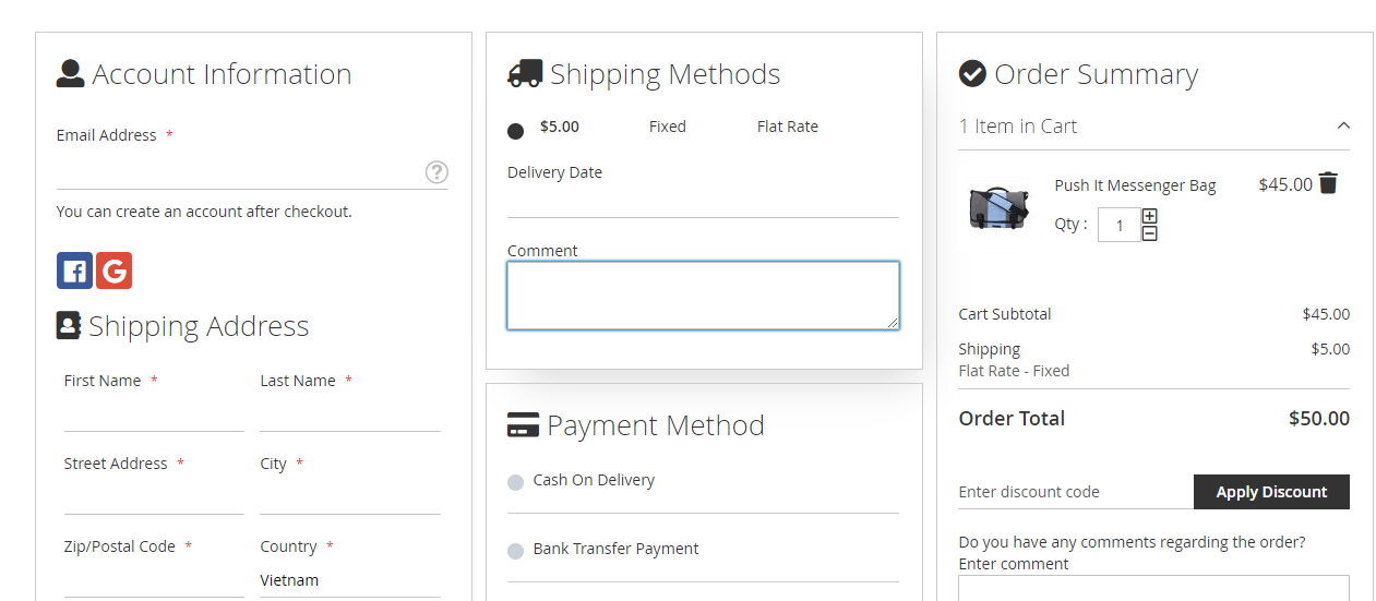 magento 2 one step checkout