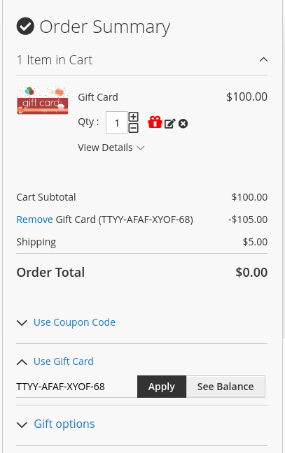 magento 2 gift card extension