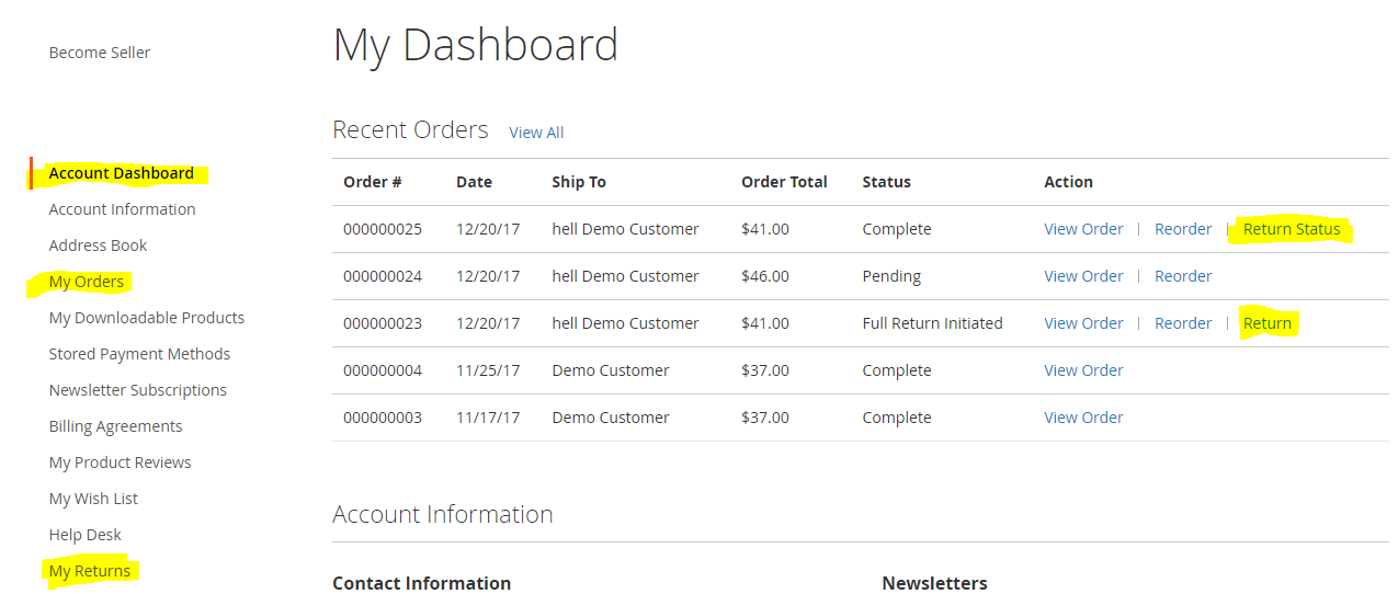 Product return RMA with SMS