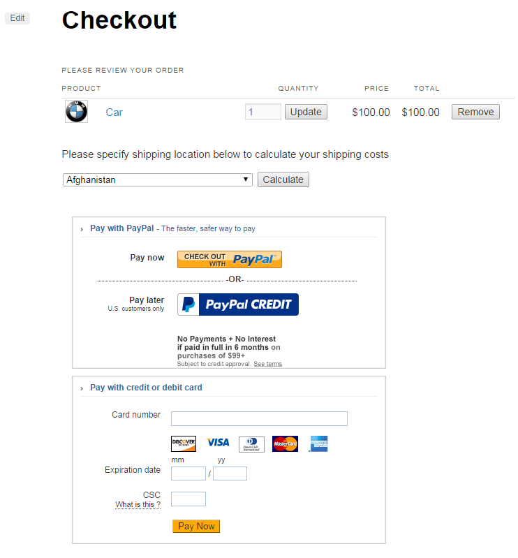 WP PayPal Payments Advanced plugin