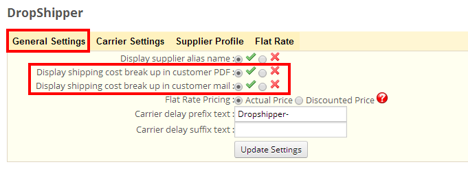 Dropshipper Invoice BreakUp