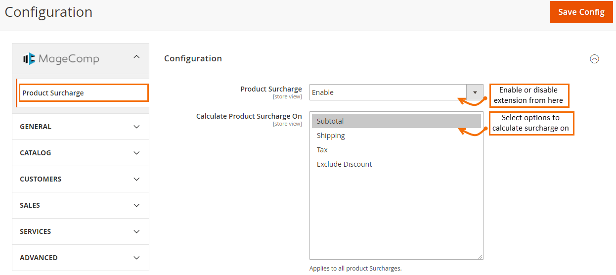 Magento 2 Product Surcharge