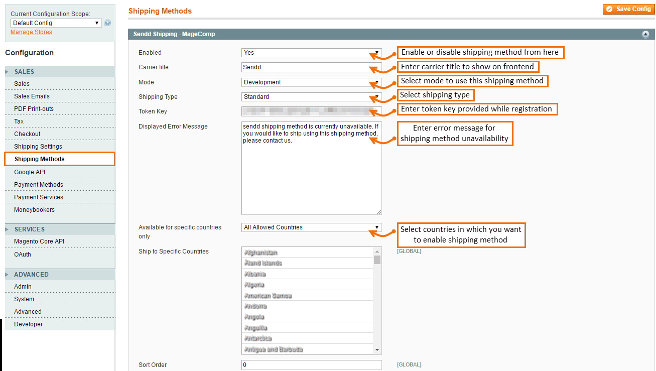 Magento Sendd Shipping