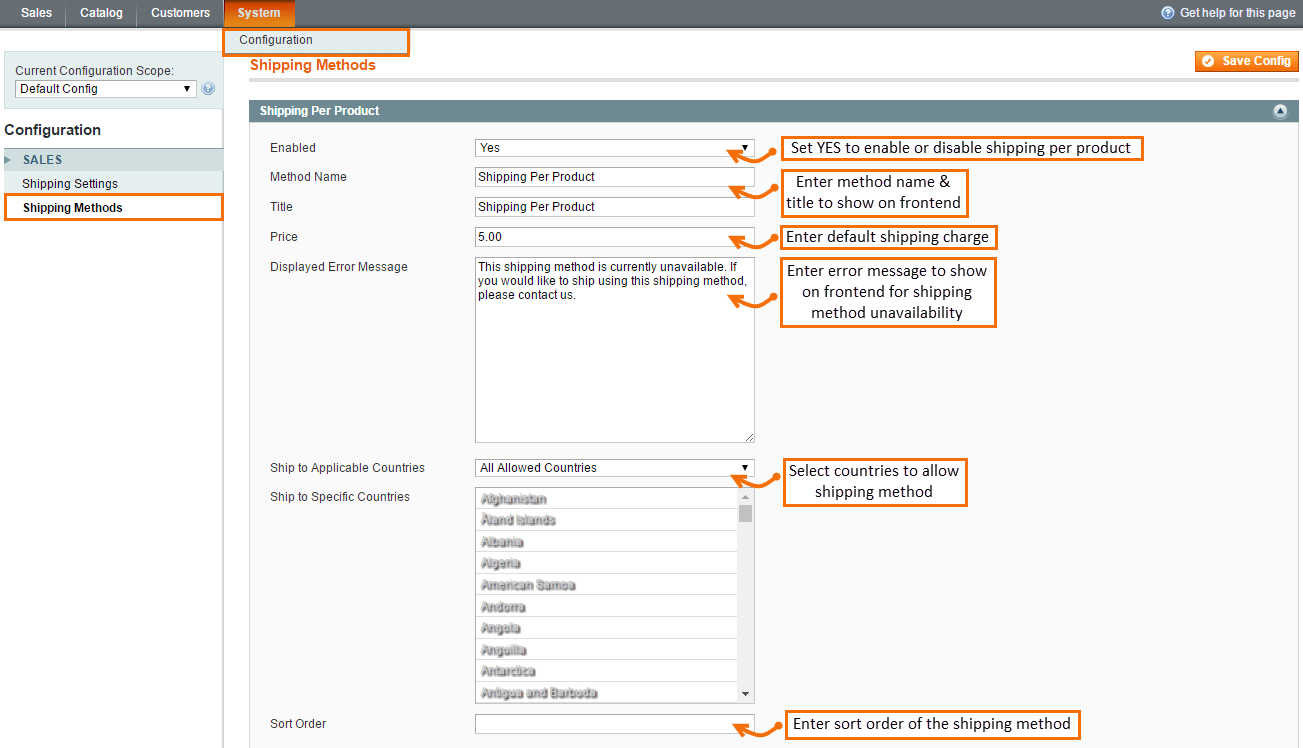 Magento Shipping Per Product