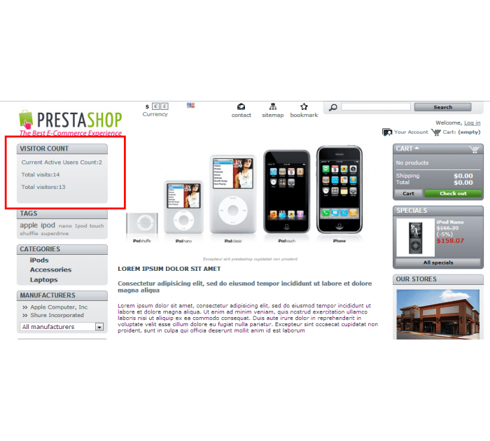 Prestashop Visitor Counter