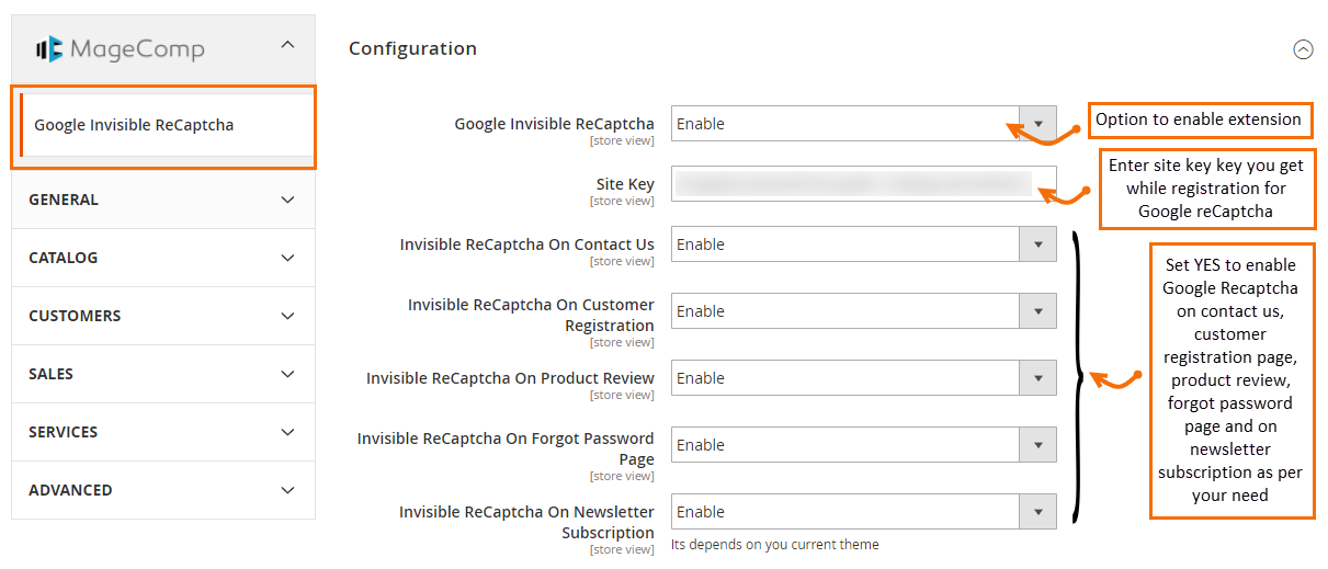 Magento 2 Google Invisible ReCAPTCHA