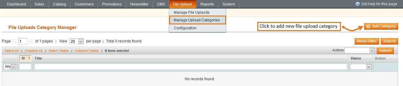 Magento File Upload