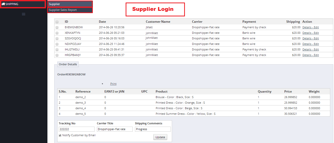 Dropshipper Supplier Login