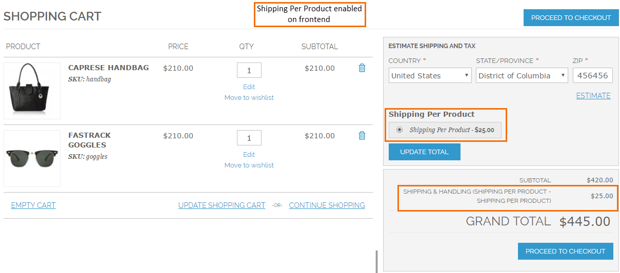 Magento Shipping Per Product