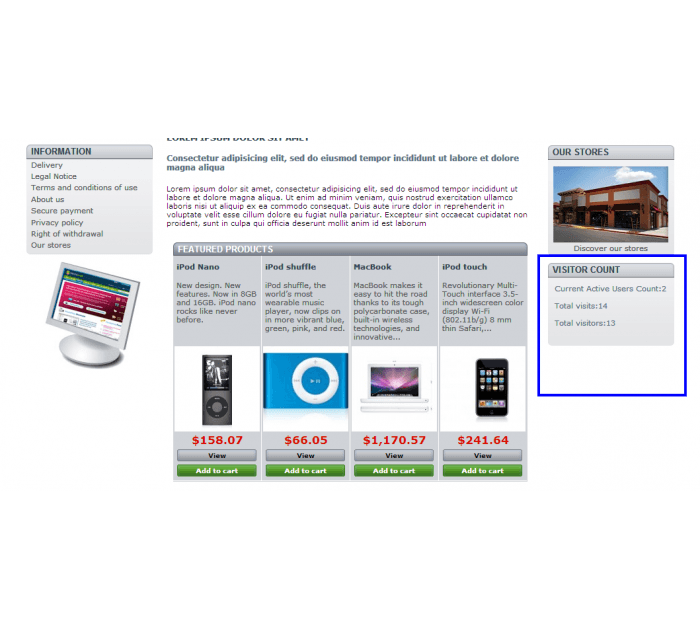 Prestashop Visitor Counter