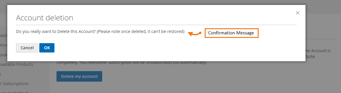 Magento 2 Delete customer