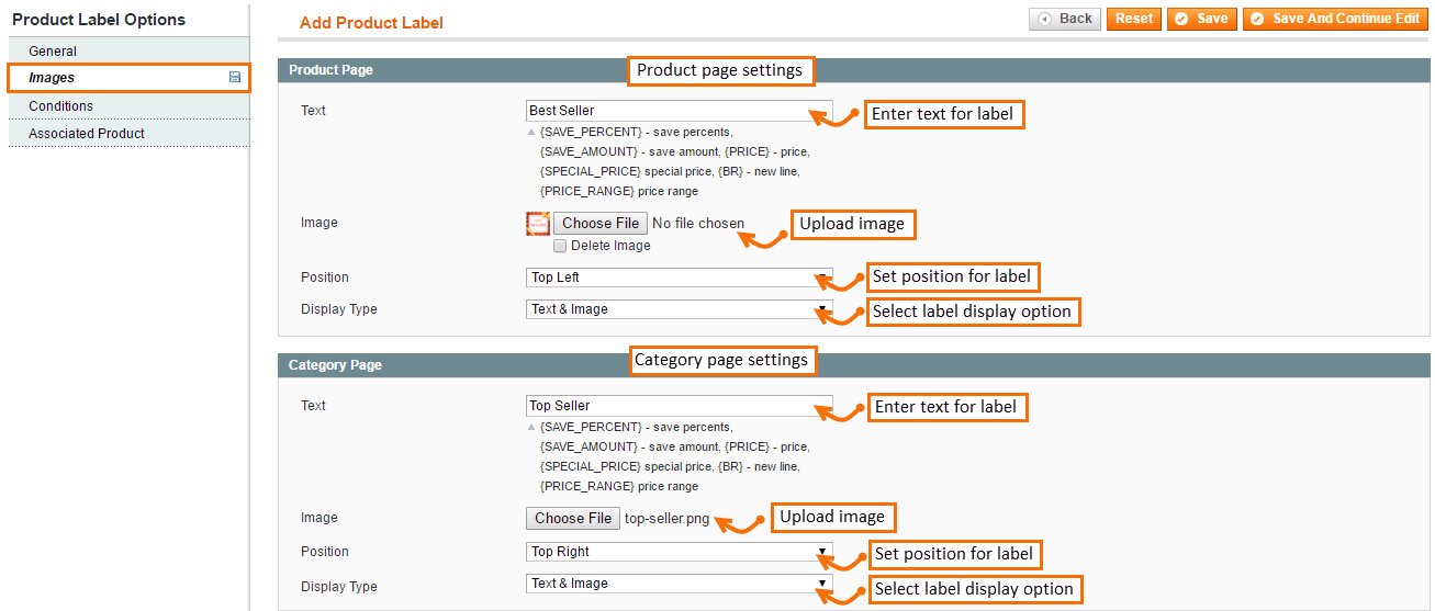 Magento Product Labels 