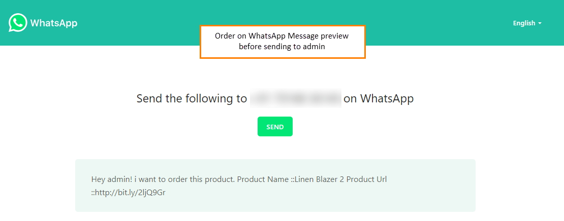 Magento Order On WhatsApp