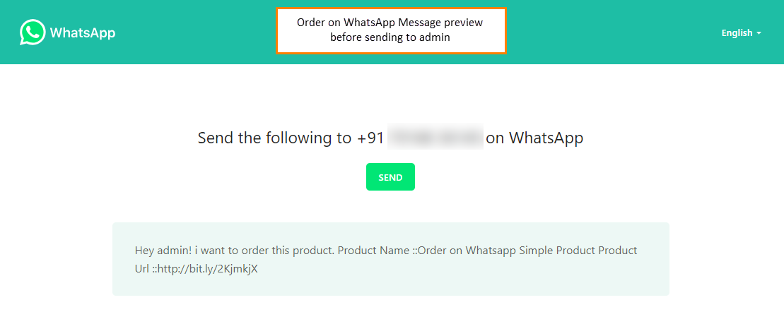 Magento 2 Order on Whatsapp