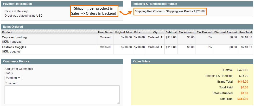 Magento Shipping Per Product