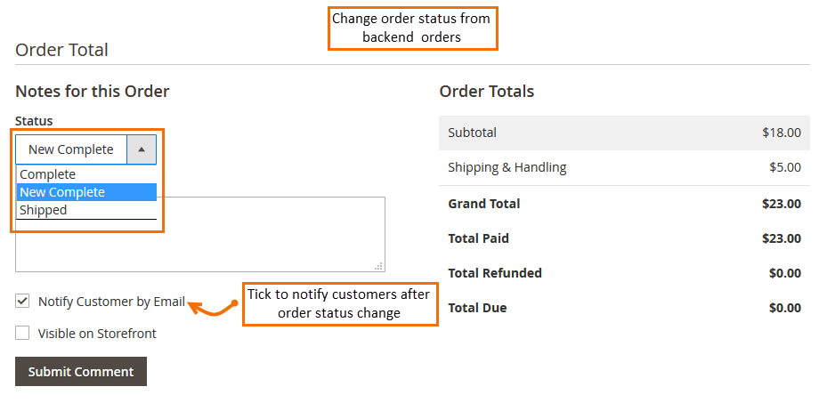 Magento 2 Order Status