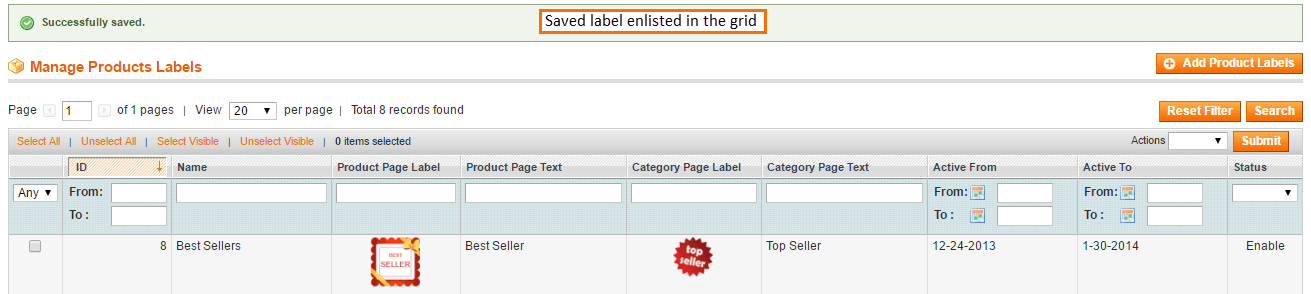 Magento Product Labels 