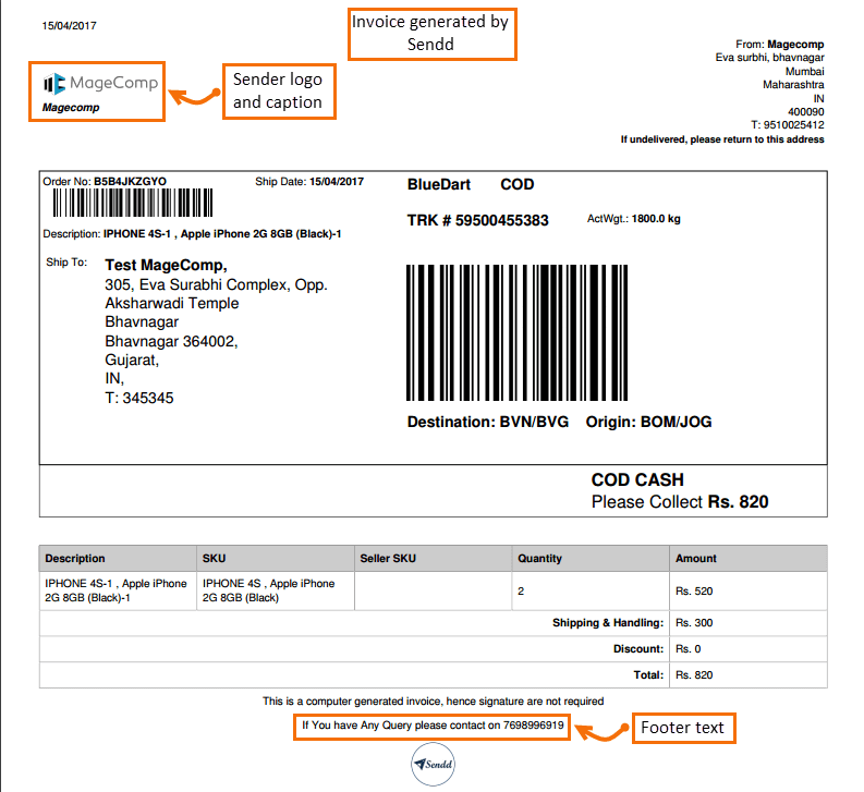 Magento Sendd Shipping