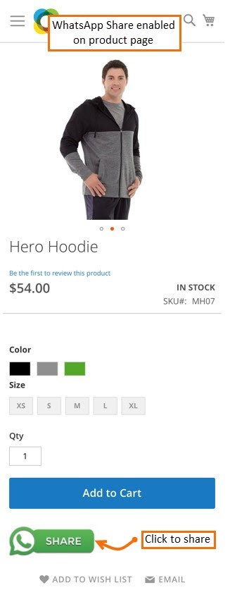 Magento 2 Whatsapp Share