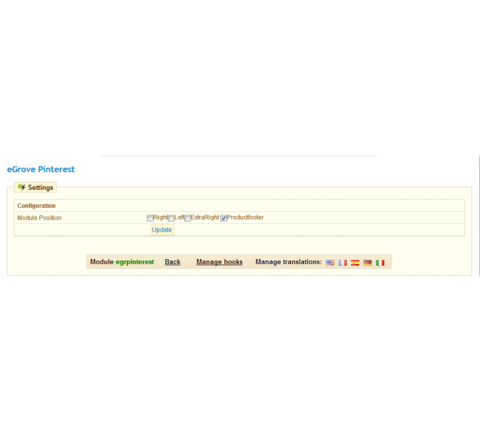 PrestaShop Pinterest Module