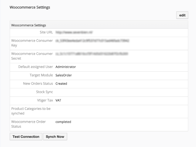 Woo-Vtiger Syncing Integration