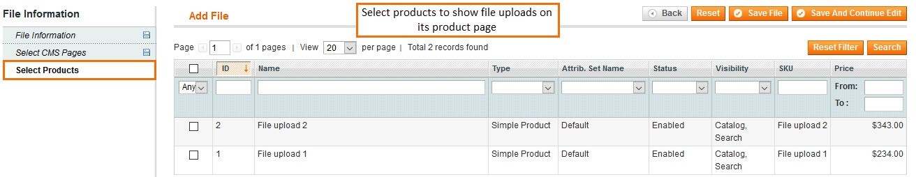 Magento File Upload