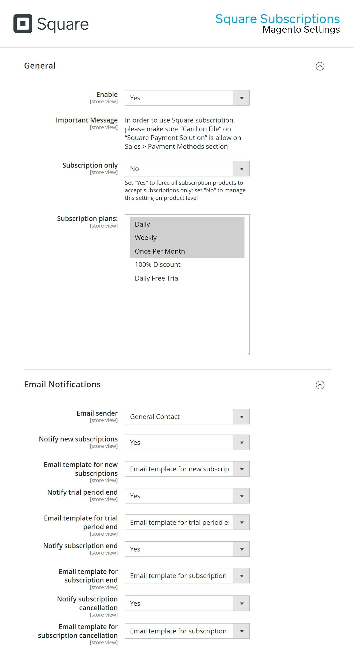 Magento 2 Square Payment Gateway 