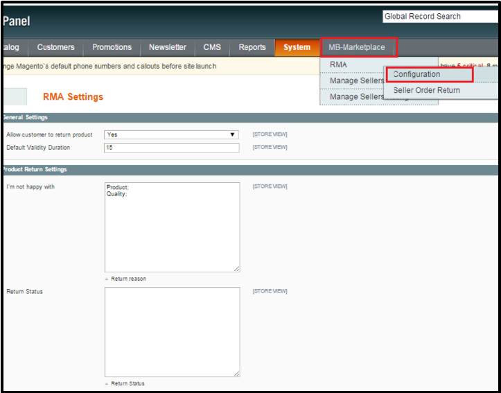 Magento RMA Returns Management