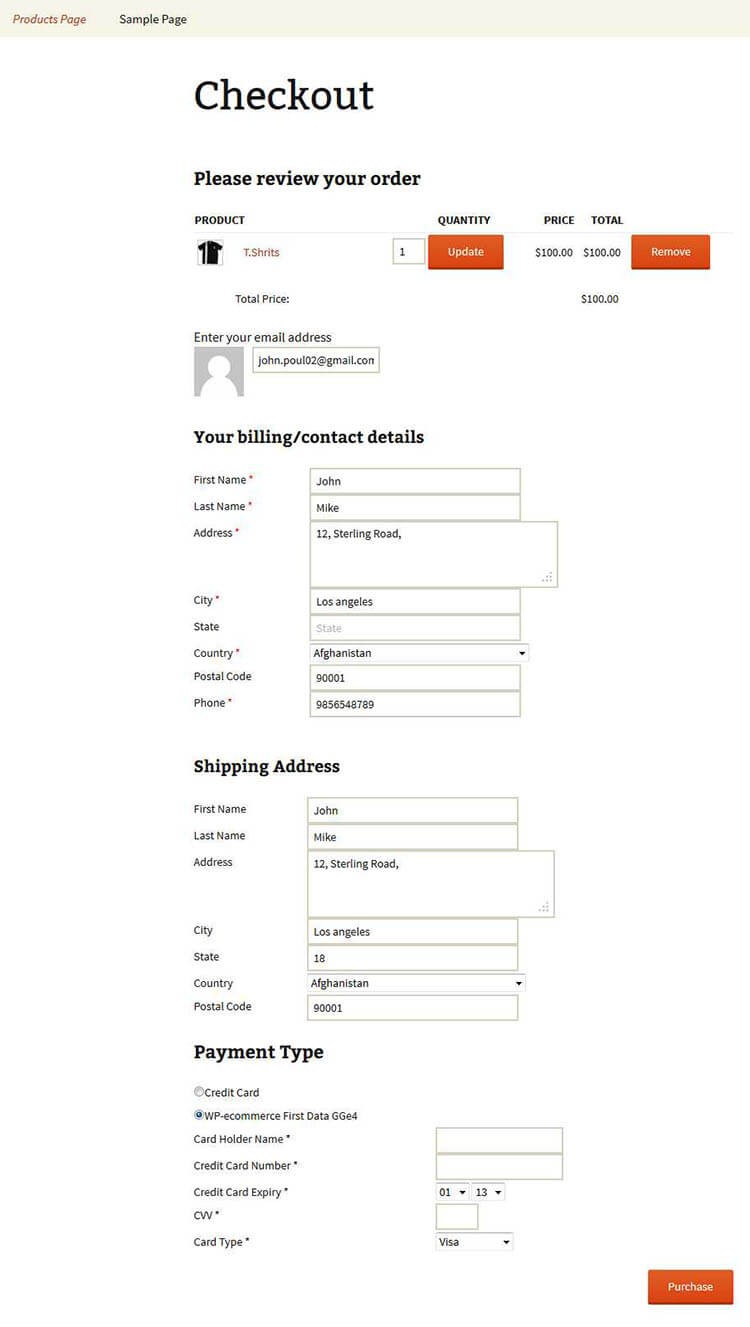 WP eCommerce Payeezy Firstdata GGe4 payment Module