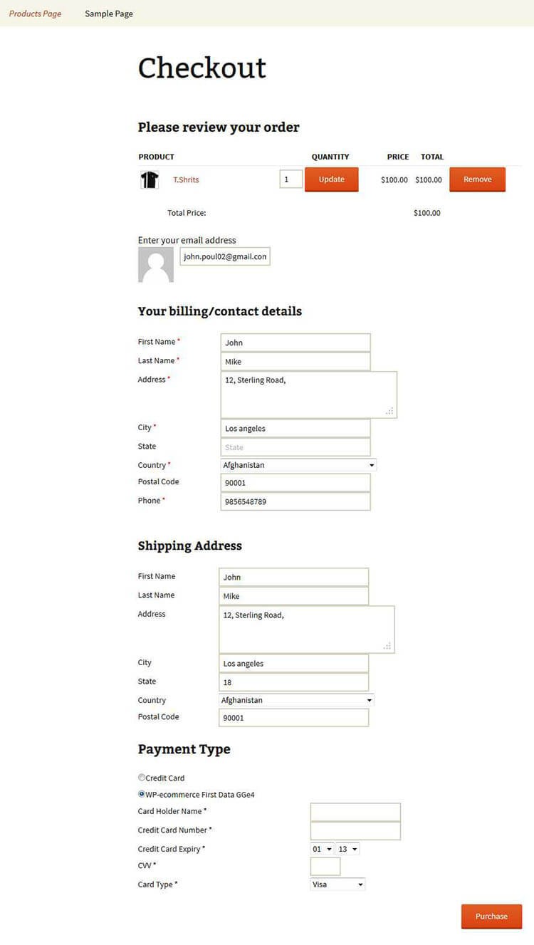 WP eCommerce Payeezy Firstdata GGe4 payment Module