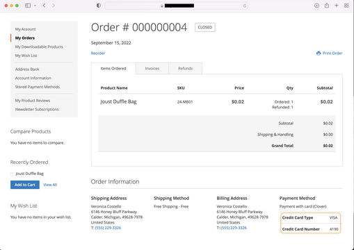 Magento 2 Clover Payment Gateway 