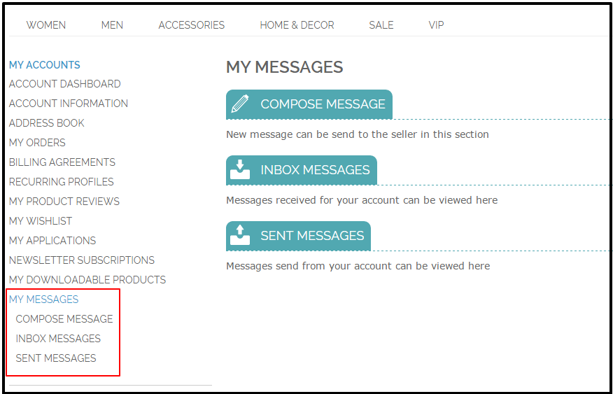 Magento Messaging System