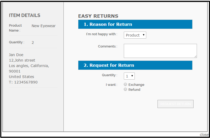 Magento RMA Returns Management