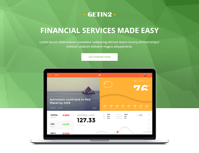 Financial Pro - Responsive HTML template 