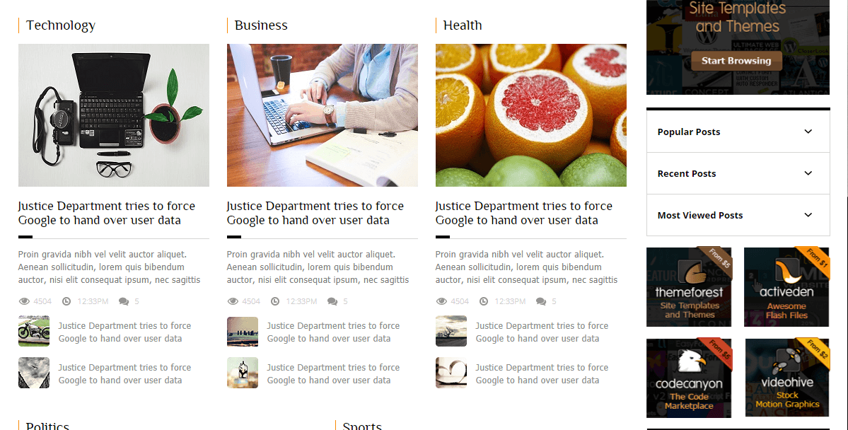 Magazino – Business landing Page responsive Template