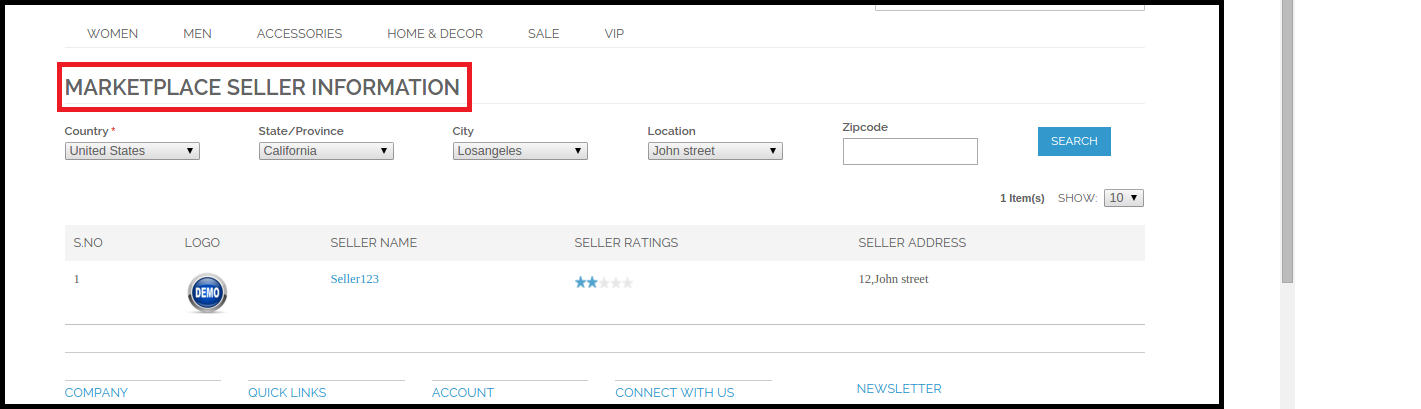 Magento Location Based Seller