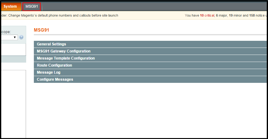 Magento MSG91 SMS Extension