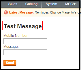 Magento MSG91 SMS Extension