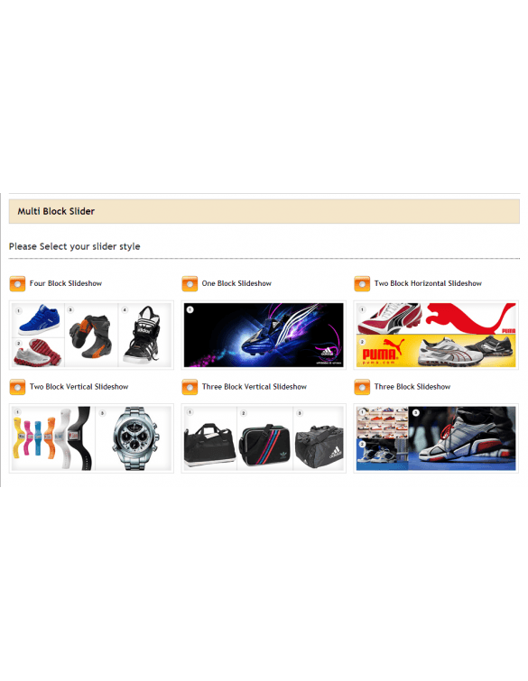 PrestaShop Multi Block Image Slider