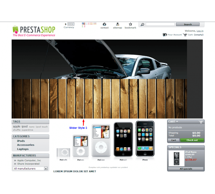 PrestaShop Multi Block Image Slider