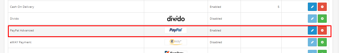 PayPal Payments Advanced Module for OpenCart