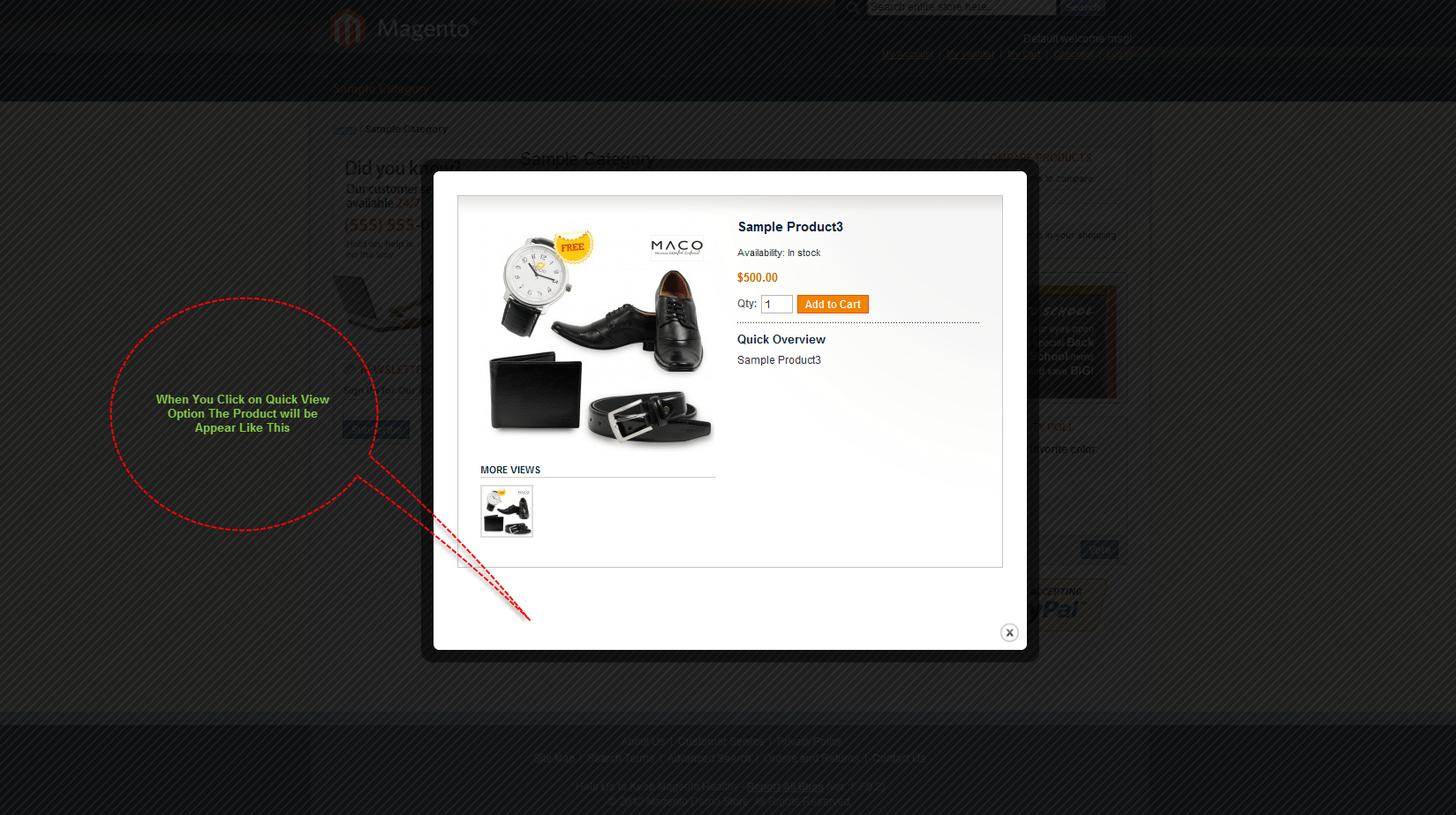 Magento Quick Look Extension