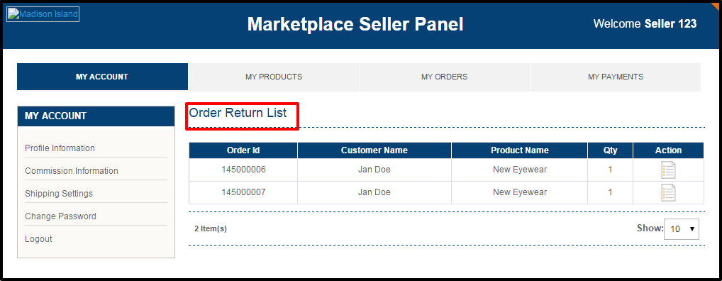 Magento RMA Returns Management