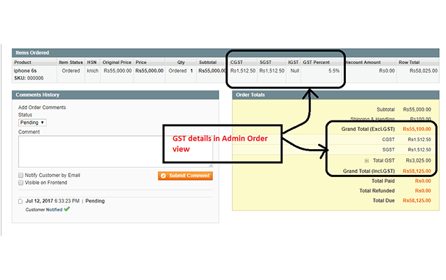 Magento gst extension