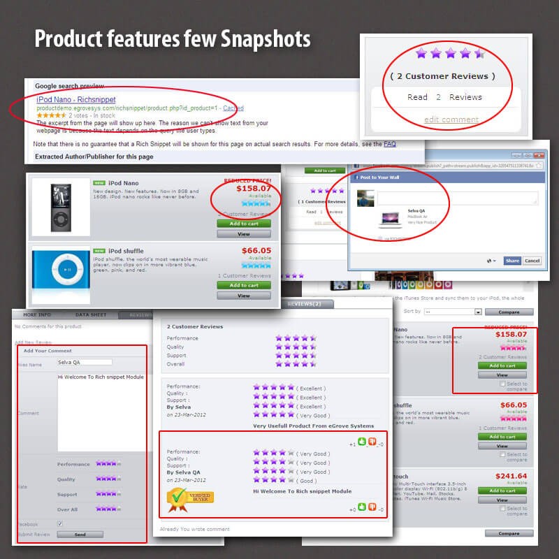 Product Rating Review and Google Snippets Module
