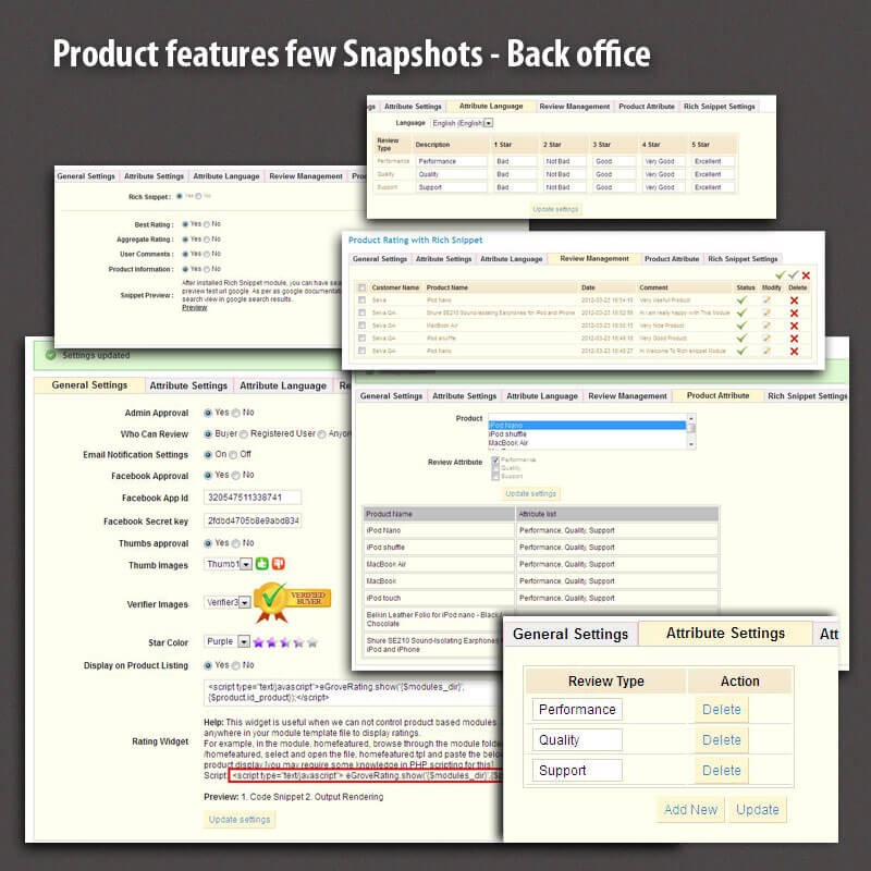 Product Rating Review and Google Snippets Module