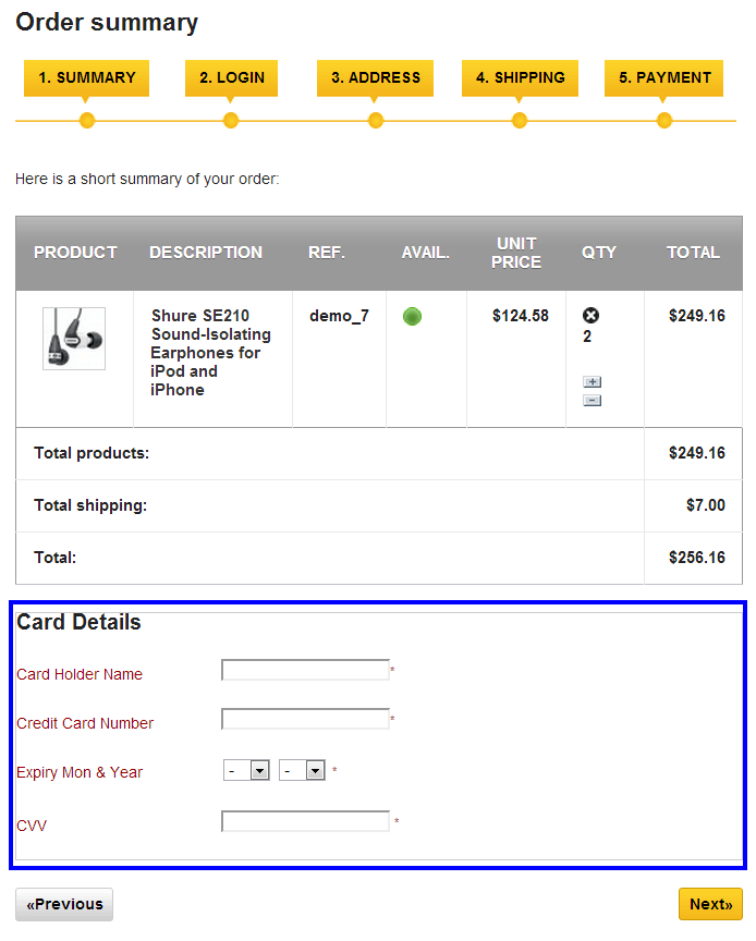 Prestashop Payeezy First data GGe4 Module