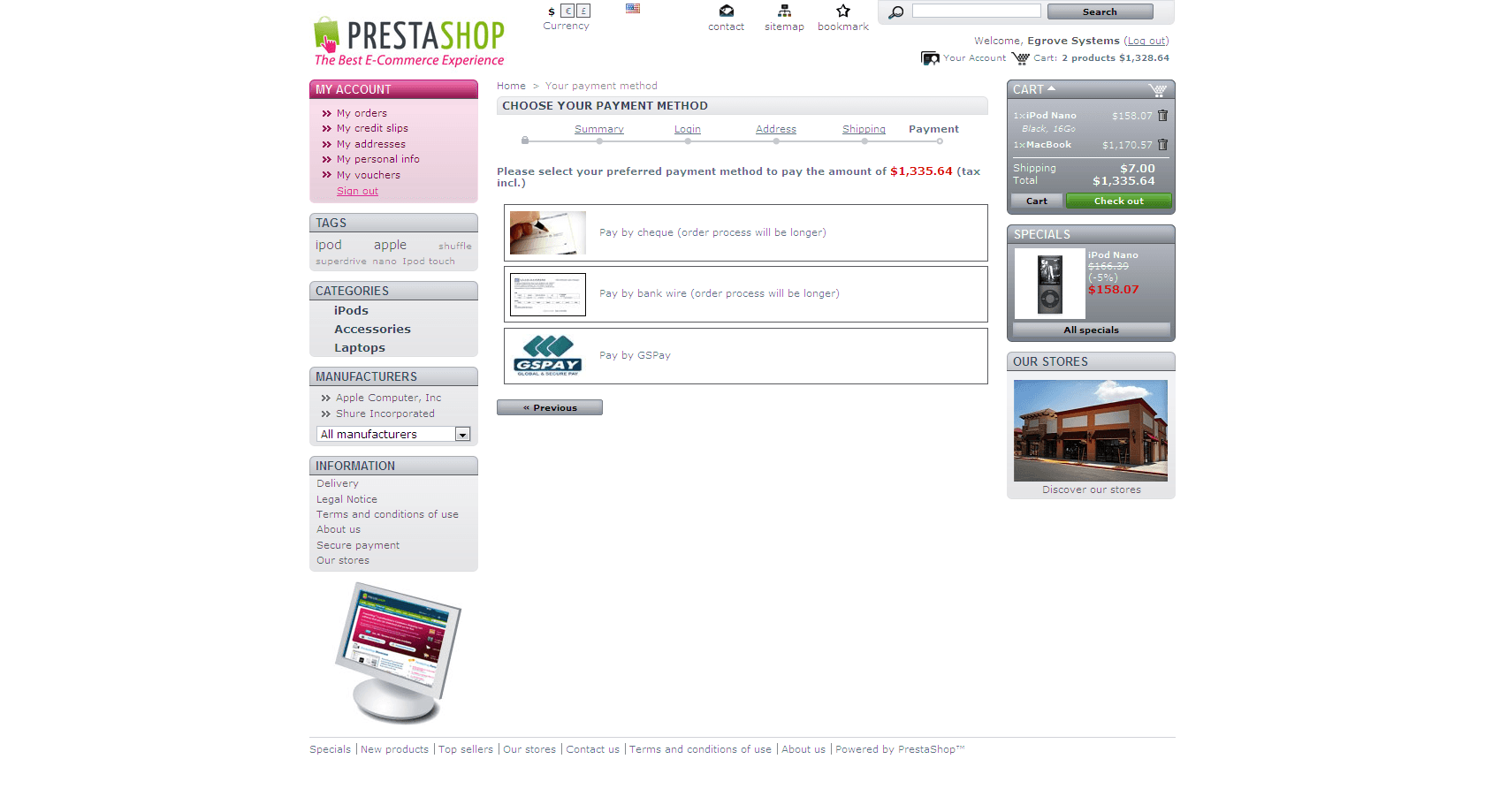 PrestaShop GSPay Module