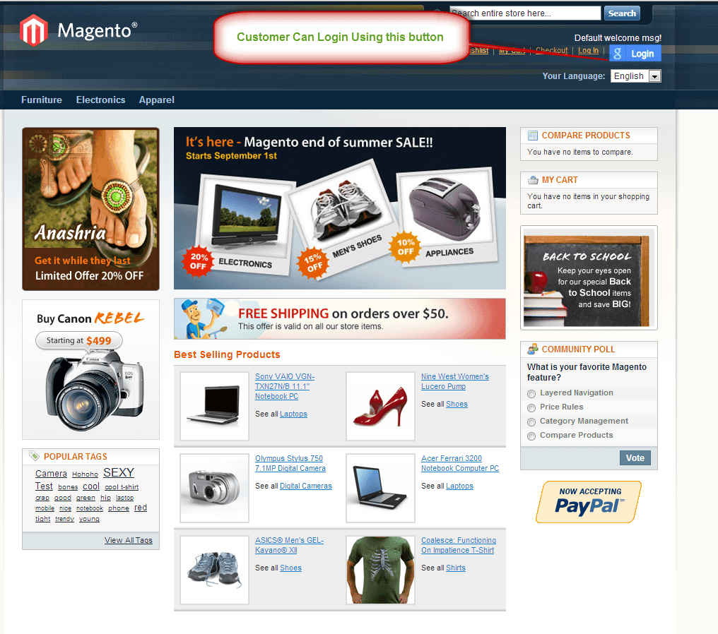 Magento Google Login